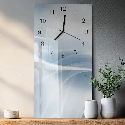 Decoratieve glazen klok verticaal Abstracte lijnen