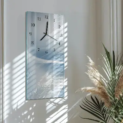 Decoratieve glazen klok verticaal Abstracte lijnen