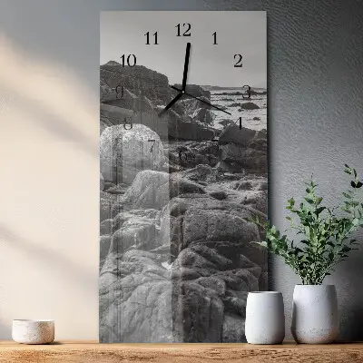 Rechthoekige glas klok verticaal Stenen