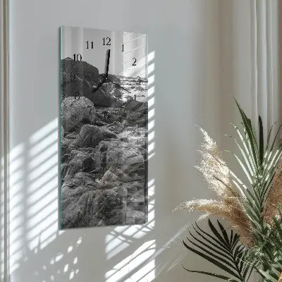 Rechthoekige glas klok verticaal Stenen