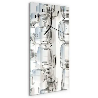 Decoratieve glazen klok verticaal 3D-kubus