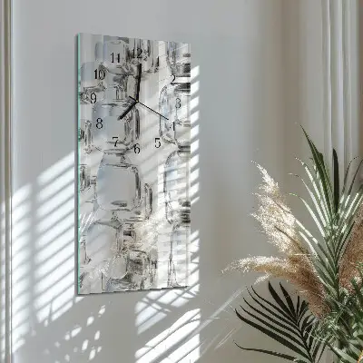 Decoratieve glazen klok verticaal 3D-kubus