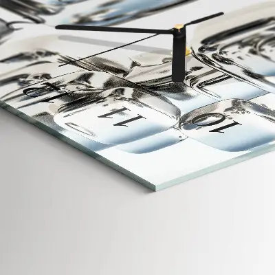 Decoratieve glazen klok verticaal 3D-kubus