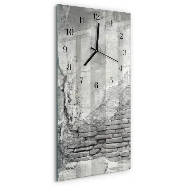 Verticale moderne glazen wandklok Muur