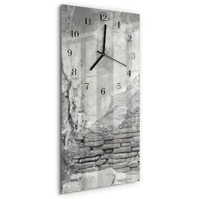 Verticale moderne glazen wandklok Muur