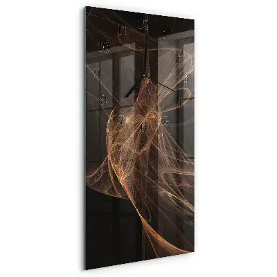 Verticale rechthoekige glazen wandklok Patroon