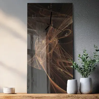 Verticale rechthoekige glazen wandklok Patroon
