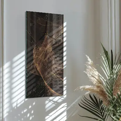 Verticale rechthoekige glazen wandklok Patroon