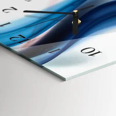 Verticale rechthoekige glazen wandklok Abstracte rook
