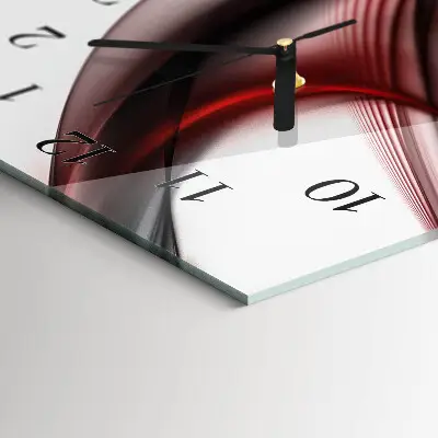 Rechthoekige glas klok verticaal Abstracte lijnen