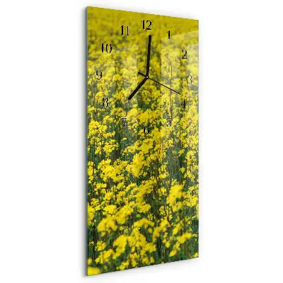 Rechthoekige glas klok verticaal bloemenveld