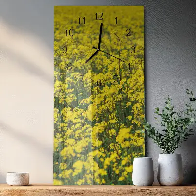 Rechthoekige glas klok verticaal bloemenveld
