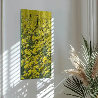 Rechthoekige glas klok verticaal bloemenveld