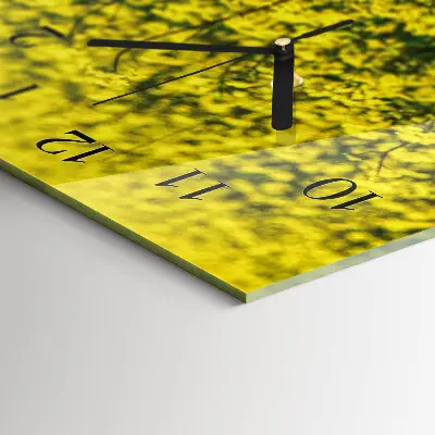 Rechthoekige glas klok verticaal bloemenveld