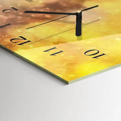 Verticale moderne glazen wandklok Bladeren