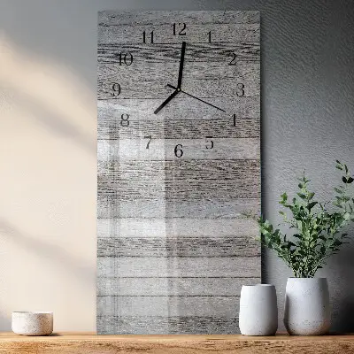 Decoratieve glazen klok verticaal Hout