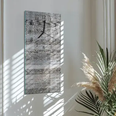 Decoratieve glazen klok verticaal Hout
