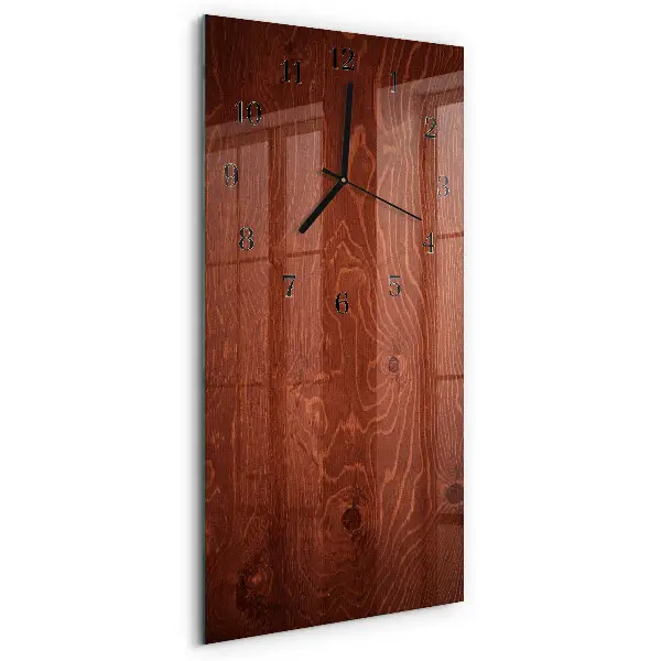Decoratieve glazen klok verticaal Houten panelen