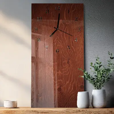 Decoratieve glazen klok verticaal Houten panelen