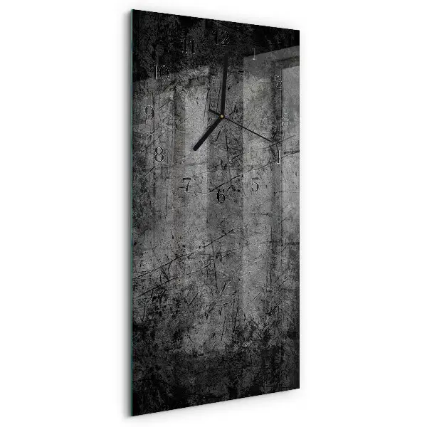 Verticale moderne glazen wandklok Patroon