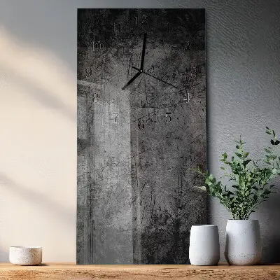 Verticale moderne glazen wandklok Patroon