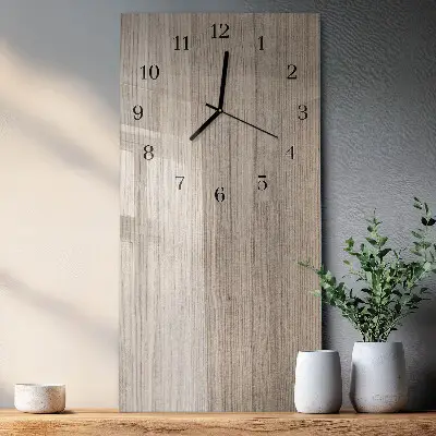 Decoratieve glazen klok verticaal Hout