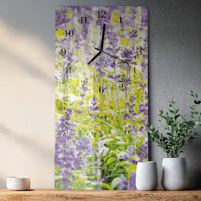 Rechthoekige glas klok verticaal Lavendel