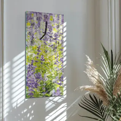 Rechthoekige glas klok verticaal Lavendel