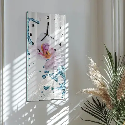 Glazen klok verticaal Orchidee