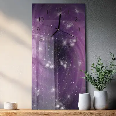 Decoratieve glazen klok verticaal Abstractie