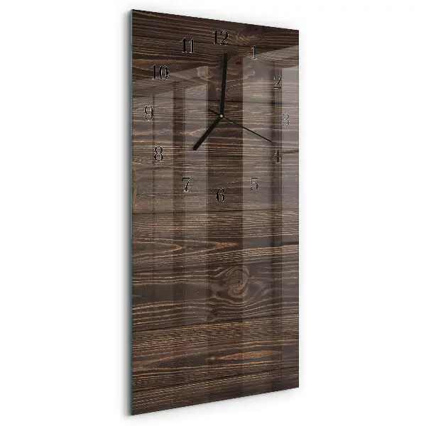 Rechthoekige glas klok verticaal Hout