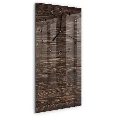Rechthoekige glas klok verticaal Hout