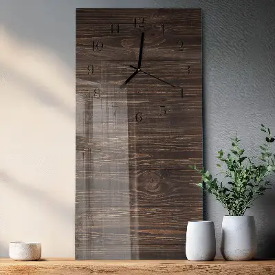 Rechthoekige glas klok verticaal Hout