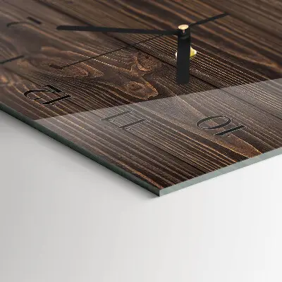 Rechthoekige glas klok verticaal Hout