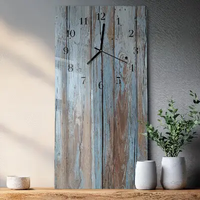 Decoratieve glazen klok verticaal Hout