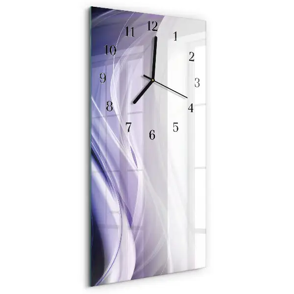 Verticale rechthoekige glazen wandklok Abstractie