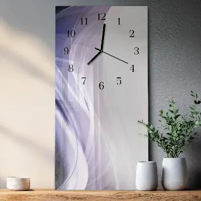 Verticale rechthoekige glazen wandklok Abstractie