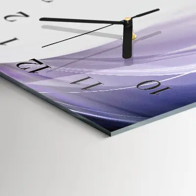 Verticale rechthoekige glazen wandklok Abstractie