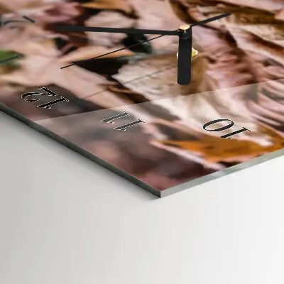 Glazen klok verticaal Bladeren