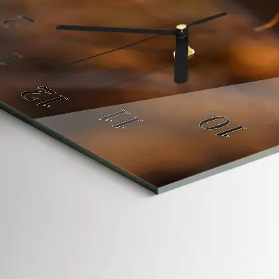 Verticale moderne glazen wandklok Herfst