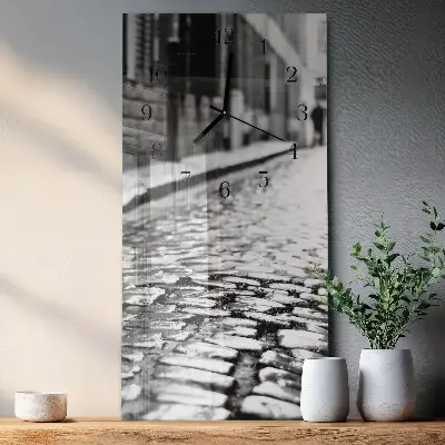 Rechthoekige glas klok verticaal Route