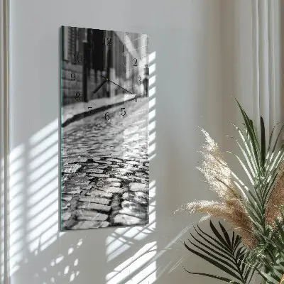 Rechthoekige glas klok verticaal Route