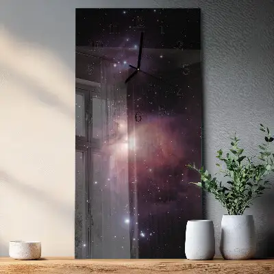 Glazen klok verticaal Kosmos