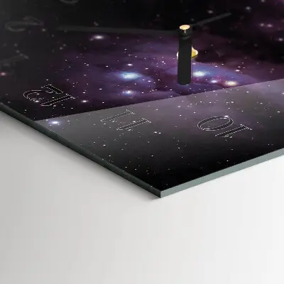 Glazen klok verticaal Kosmos