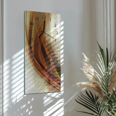 Decoratieve glazen klok verticaal Abstractie