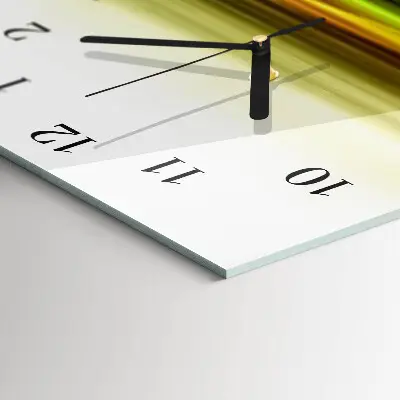 Verticale rechthoekige glazen wandklok Abstractie