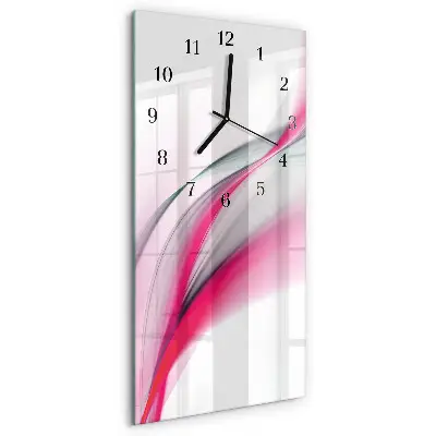Verticale moderne glazen wandklok Abstractie
