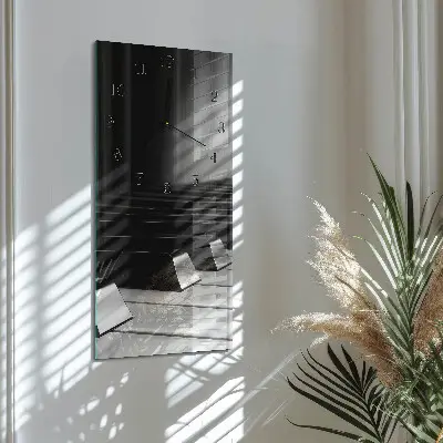 Glazen klok verticaal Pianotoetsen