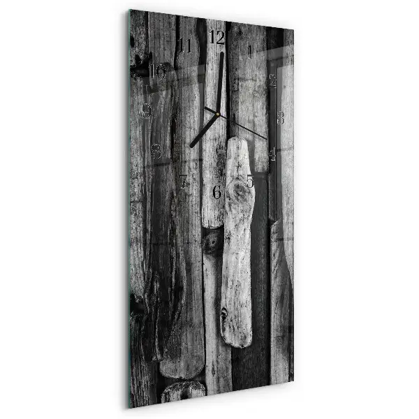 Verticale moderne glazen wandklok Borden