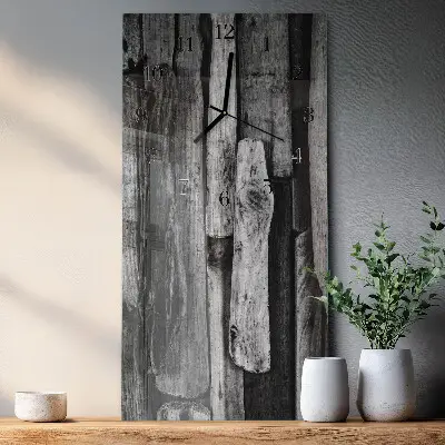 Verticale moderne glazen wandklok Borden